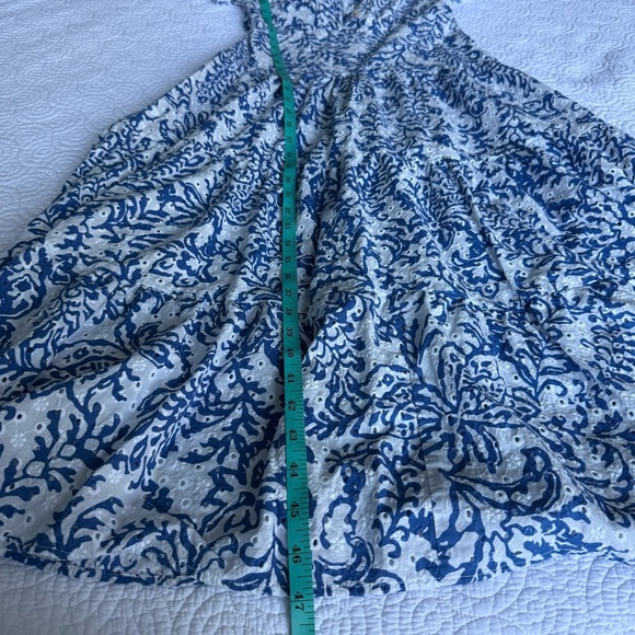 Zara Blue and White Floral Midi Dress XS - Picture 5 of 11